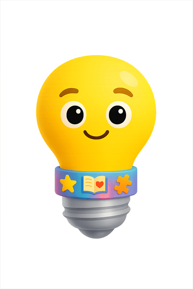 Ideinha feliz convidando você a explorar os materiais